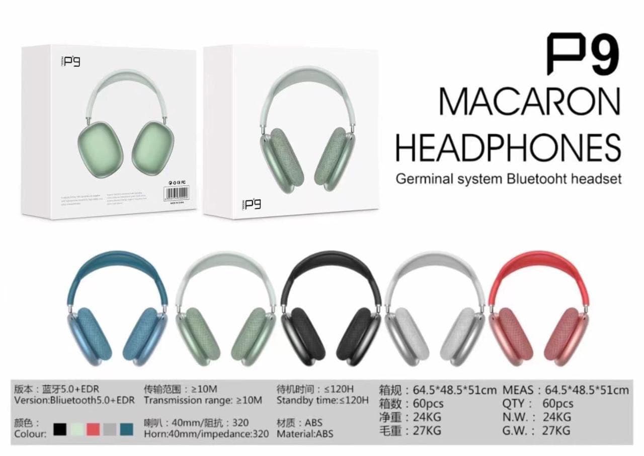 Беспроводные наушники P9 Macaron Headphones оптом