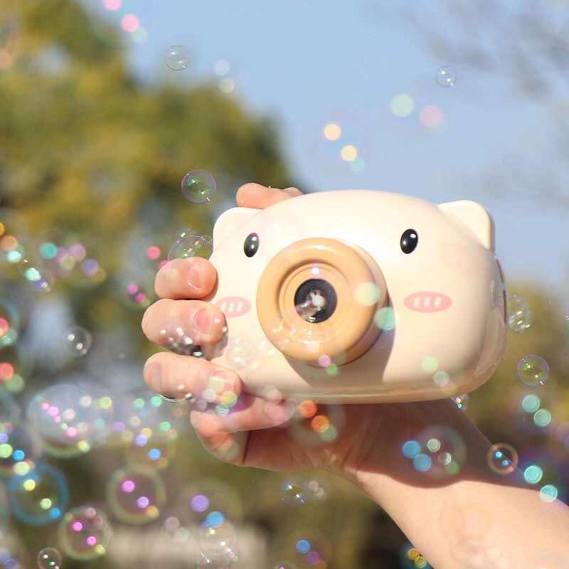 Машинка для генерирования мыльных пузырей Bubble Camera Свинка оптом - Фото №3