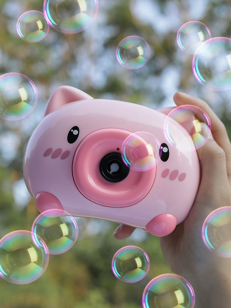 Машинка для генерирования мыльных пузырей Bubble Camera Свинка оптом - Фото №4