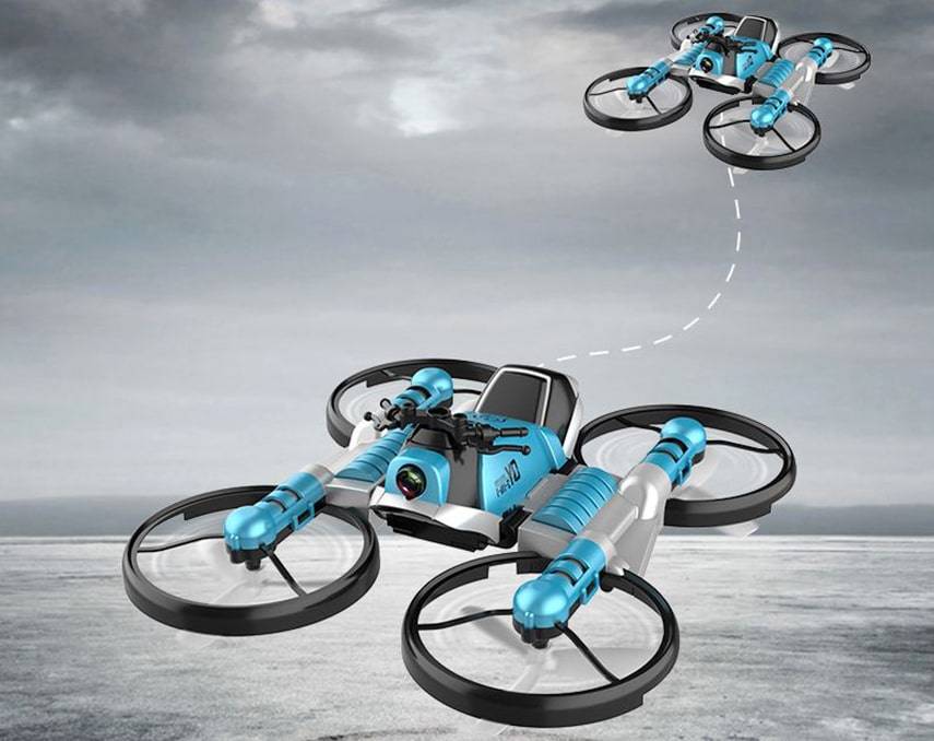 Квадрокоптер-мотоцикл дрон трансформер с пультом управления Leap 2 в 1 оптом - Фото №2
