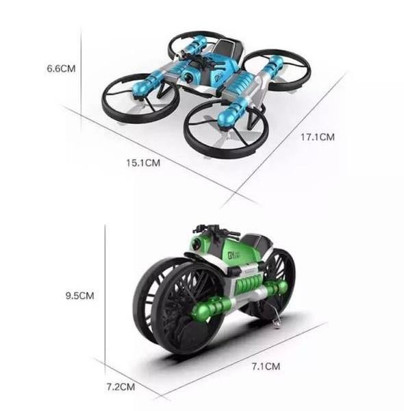 Квадрокоптер-мотоцикл дрон трансформер с пультом управления Leap 2 в 1 оптом