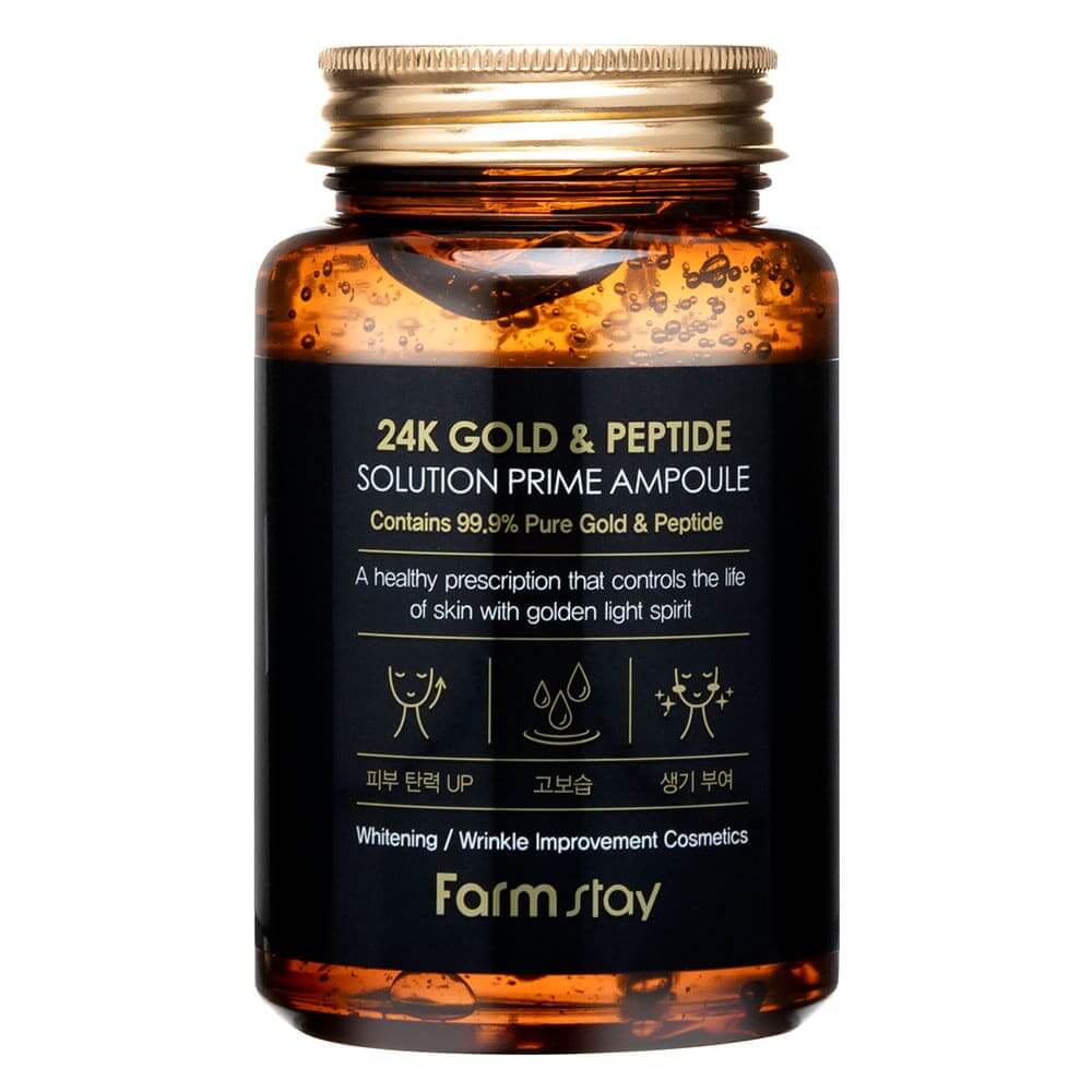 Антивозрастная сыворотка 24K Gold &amp; Peptide Solution Prime Ampoule оптом - Фото №2