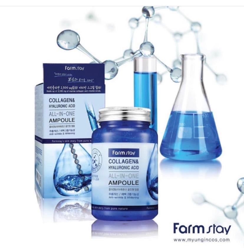 Ампульная сыворотка FarmStay Collagen &amp; Hyaluronic Acid All-in-one Ampoule оптом - Фото №6