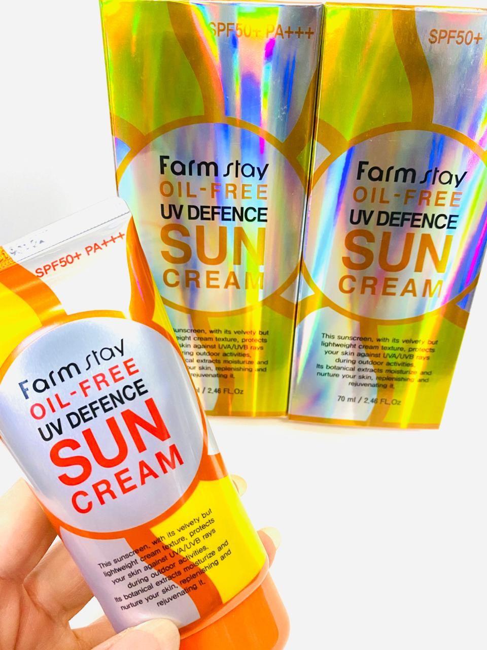 Солнцезащитный крем для лица без масел FarmStay Oil-free UV Defence Sun Cream SPF50+ оптом - Фото №3