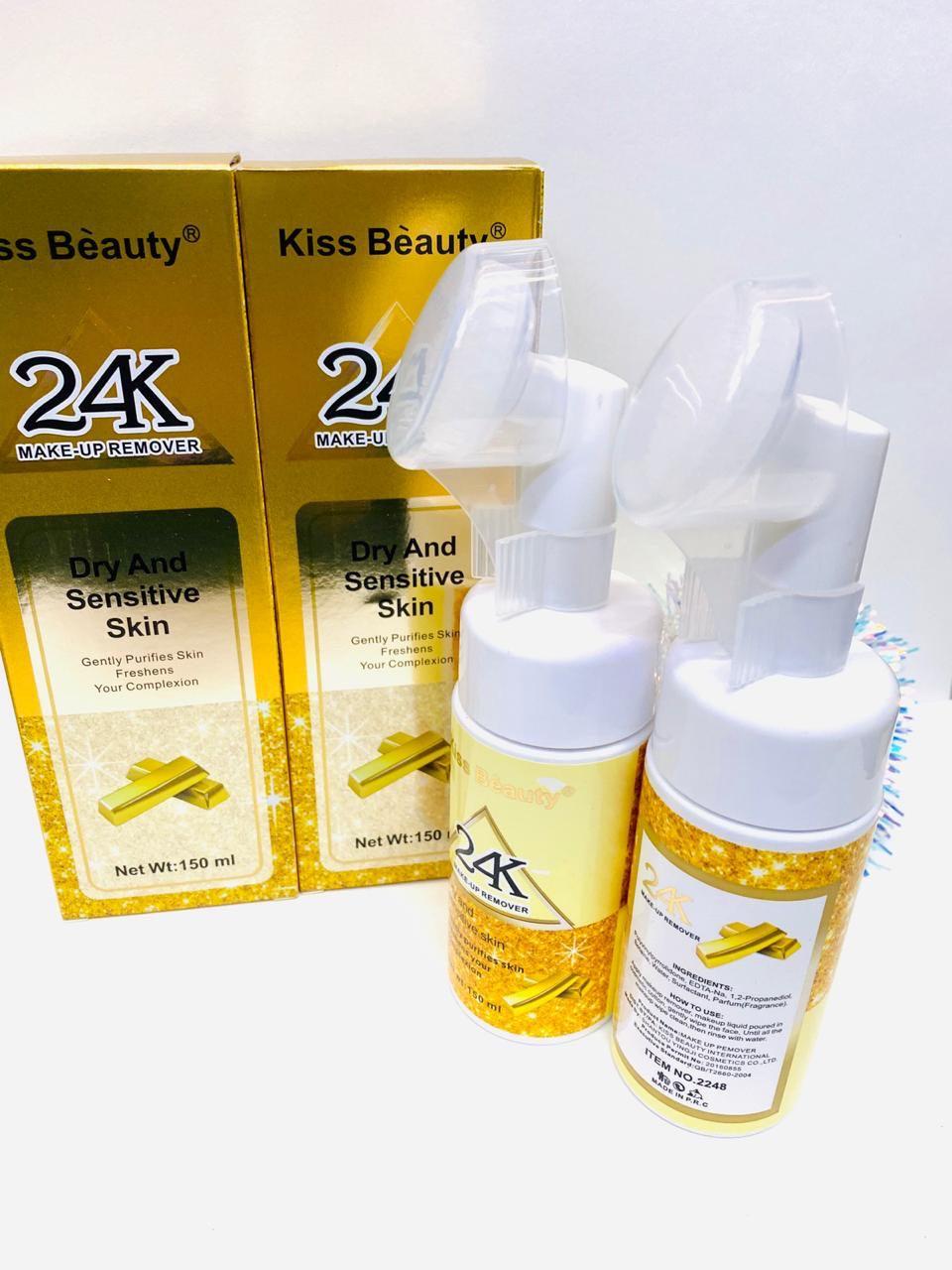 Пенка для умывания с щеточкой Kiss Beauty 24K Make-Up Remover оптом - Фото №3