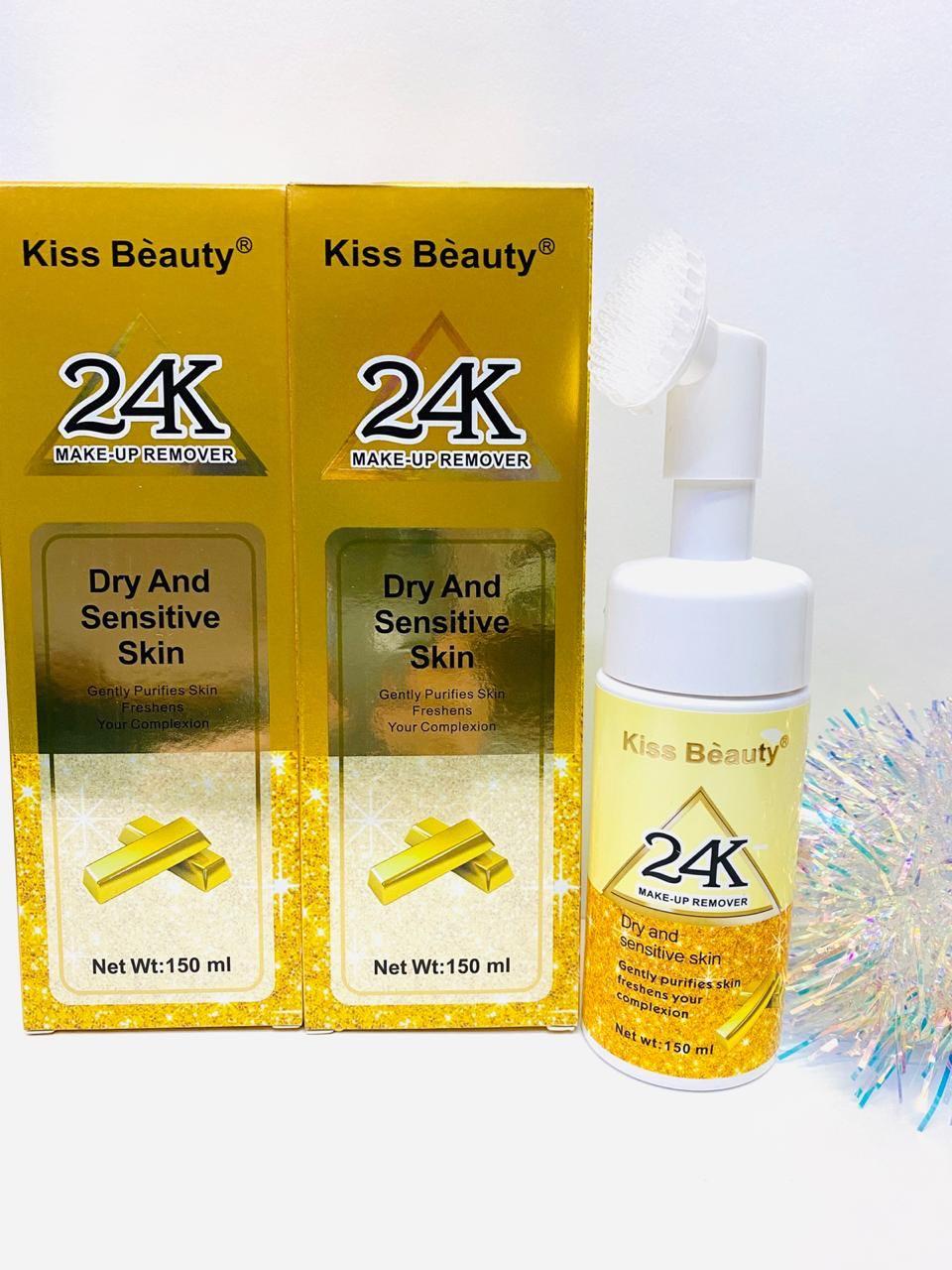 Пенка для умывания с щеточкой Kiss Beauty 24K Make-Up Remover оптом - Фото №2