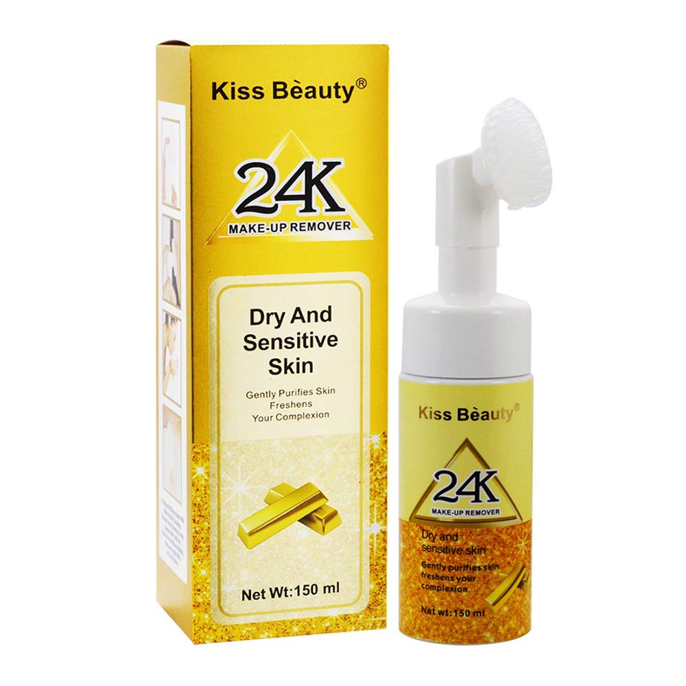 Пенка для умывания с щеточкой Kiss Beauty 24K Make-Up Remover оптом