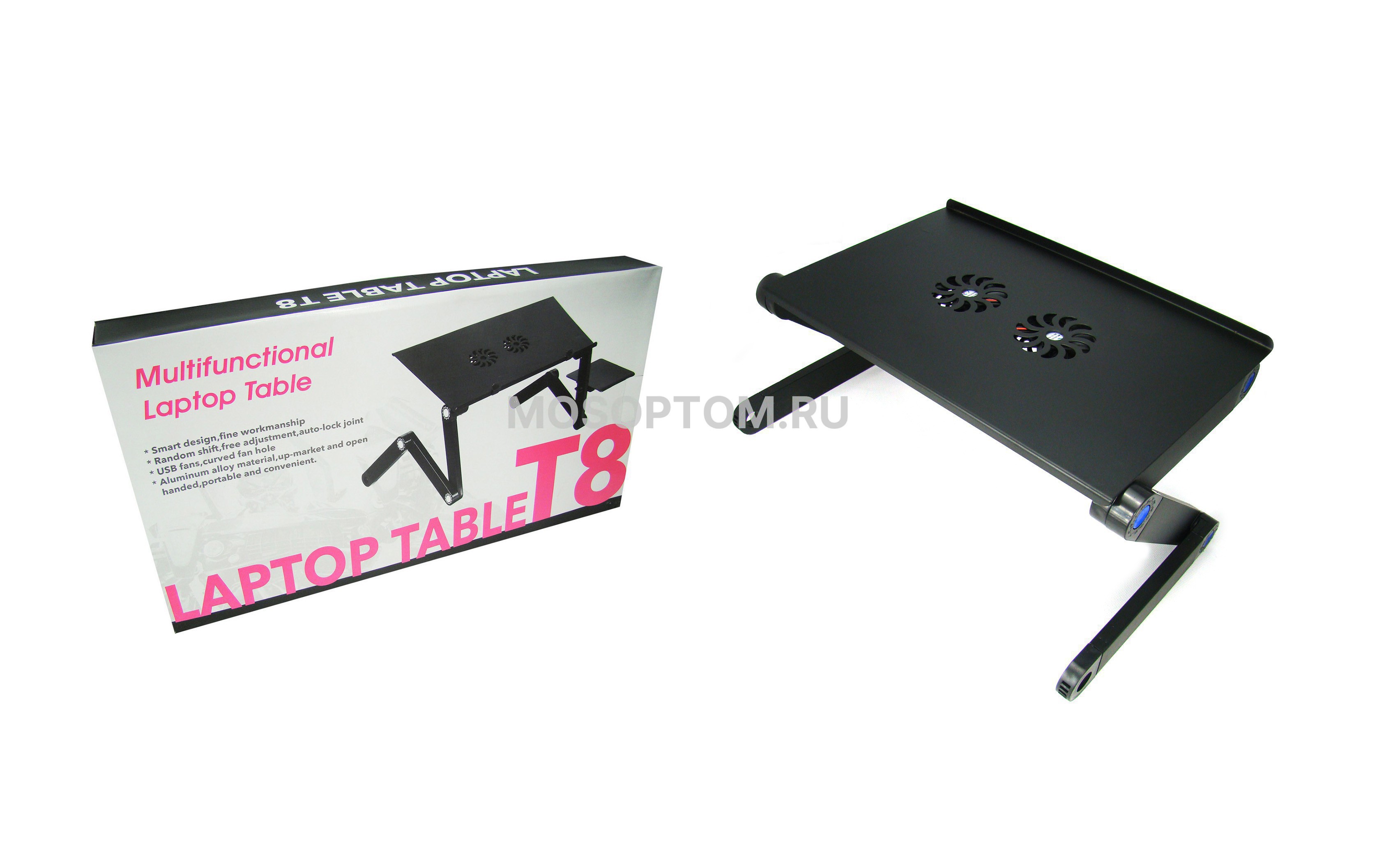 Столик трансформер для ноутбука  с вентилятором - T8 оптом - Фото №3
