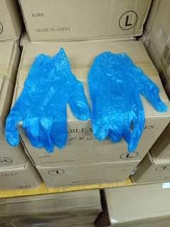 Перчатки виниловые размеры L-XL оптом