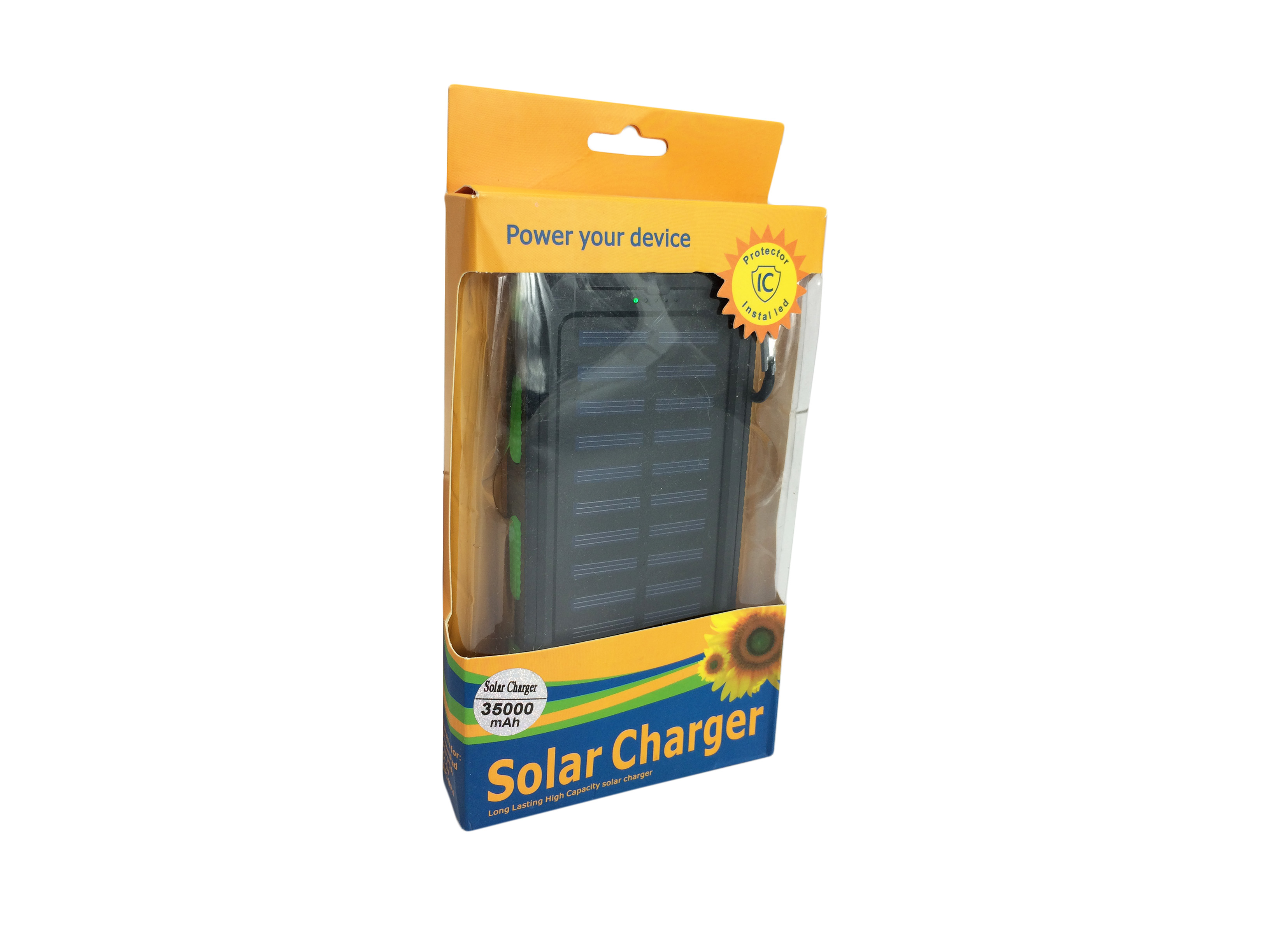 Внешний аккумулятор на солнечных батареях Solar Charger 35000 mah оптом