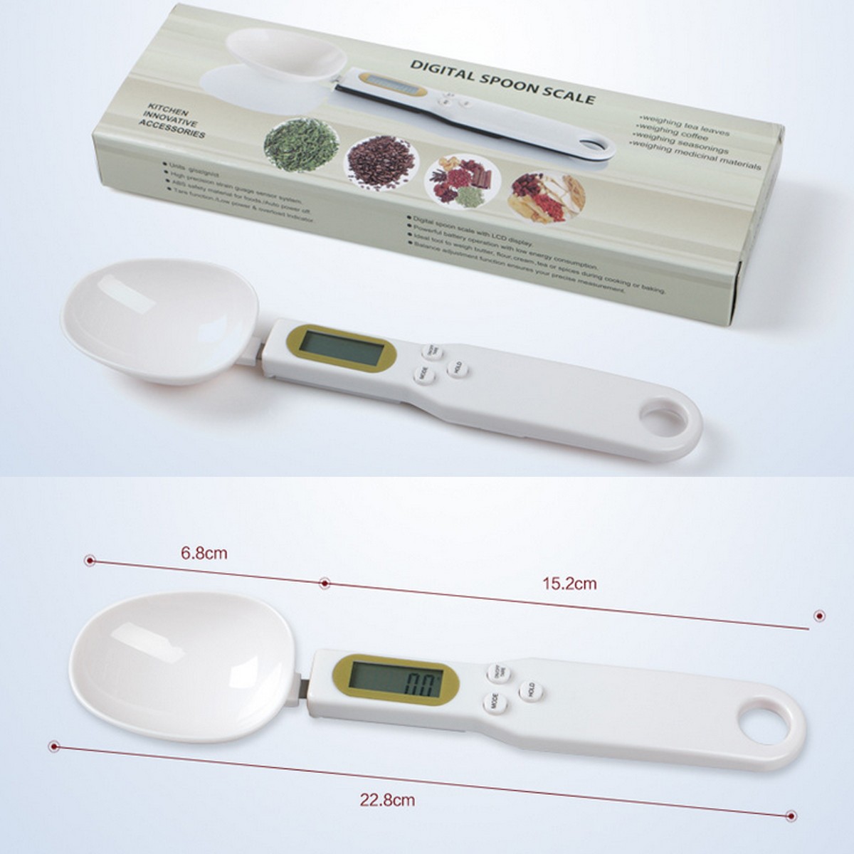 Электронная мерная ложка-весы Digital Spoon Scale белая оптом