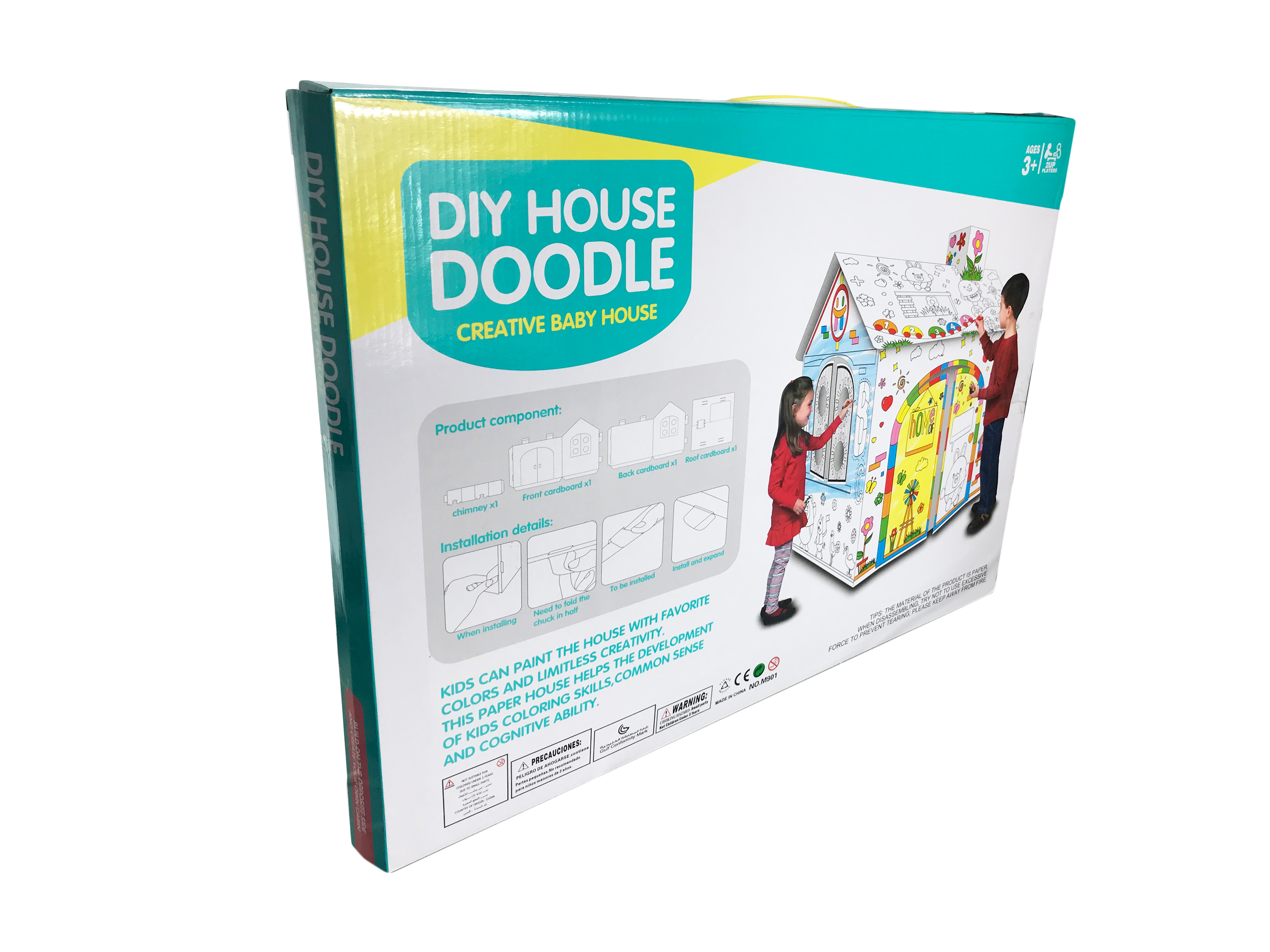 Картонный дом раскраска Diy House Doodle M-901 оптом - Фото №7