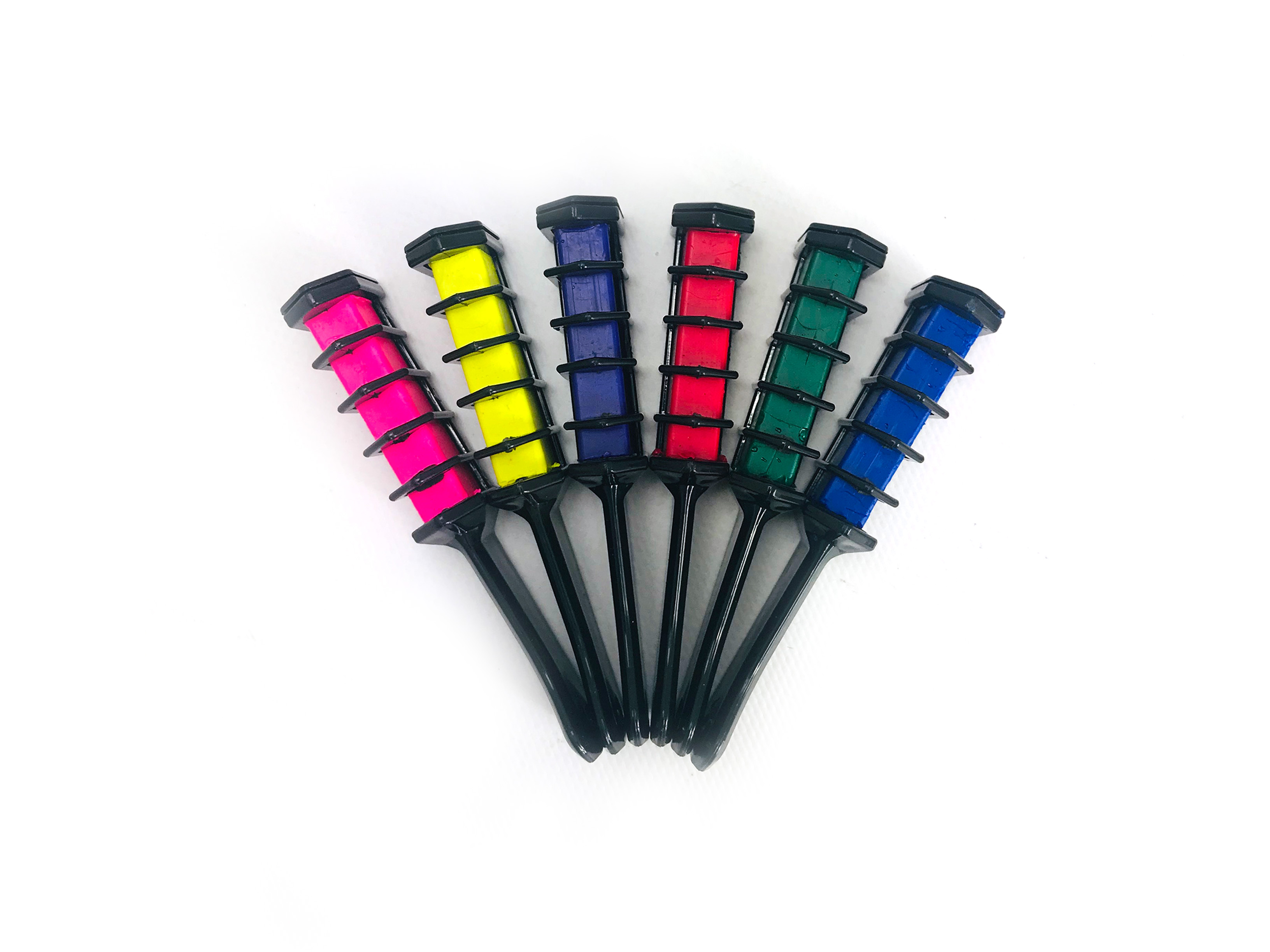 Цветные мелки для волос Instant Color Added Flair Hair Color Comb 6шт оптом