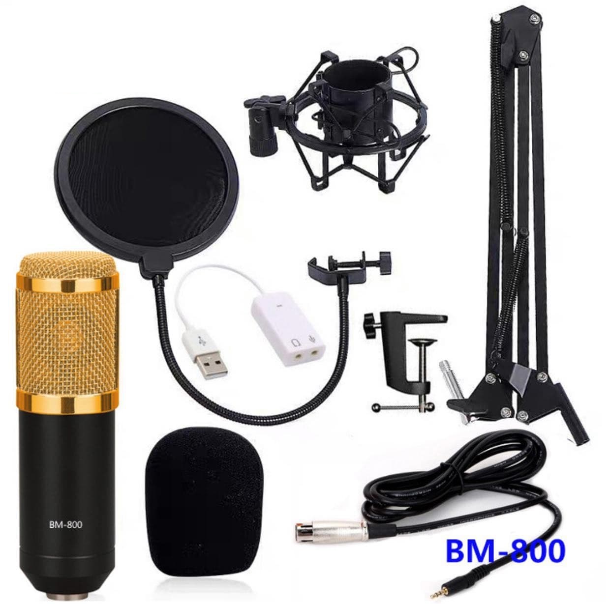 Конденсаторный студийный микрофон Professional Condenser Microphone BM-800 оптом - Фото №3