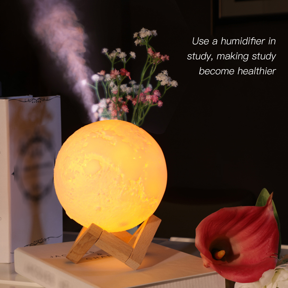 Настольная лампа с увлажнителем воздуха Moon Lamp Humidifier 3D AX-08 оптом - Фото №7