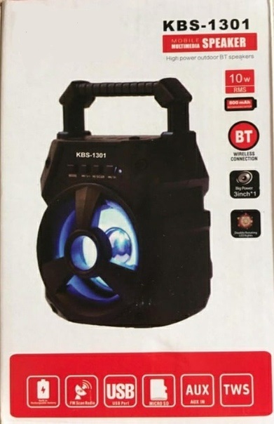 Колонка Bluetooth беспроводная с подсветкой KBS-1301 оптом