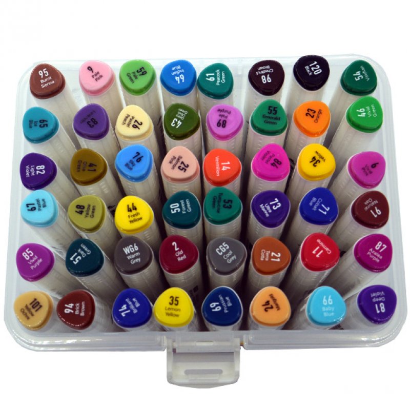 Набор двусторонних спиртовых маркеров PM514-48, 48 цветов оптом - Фото №3