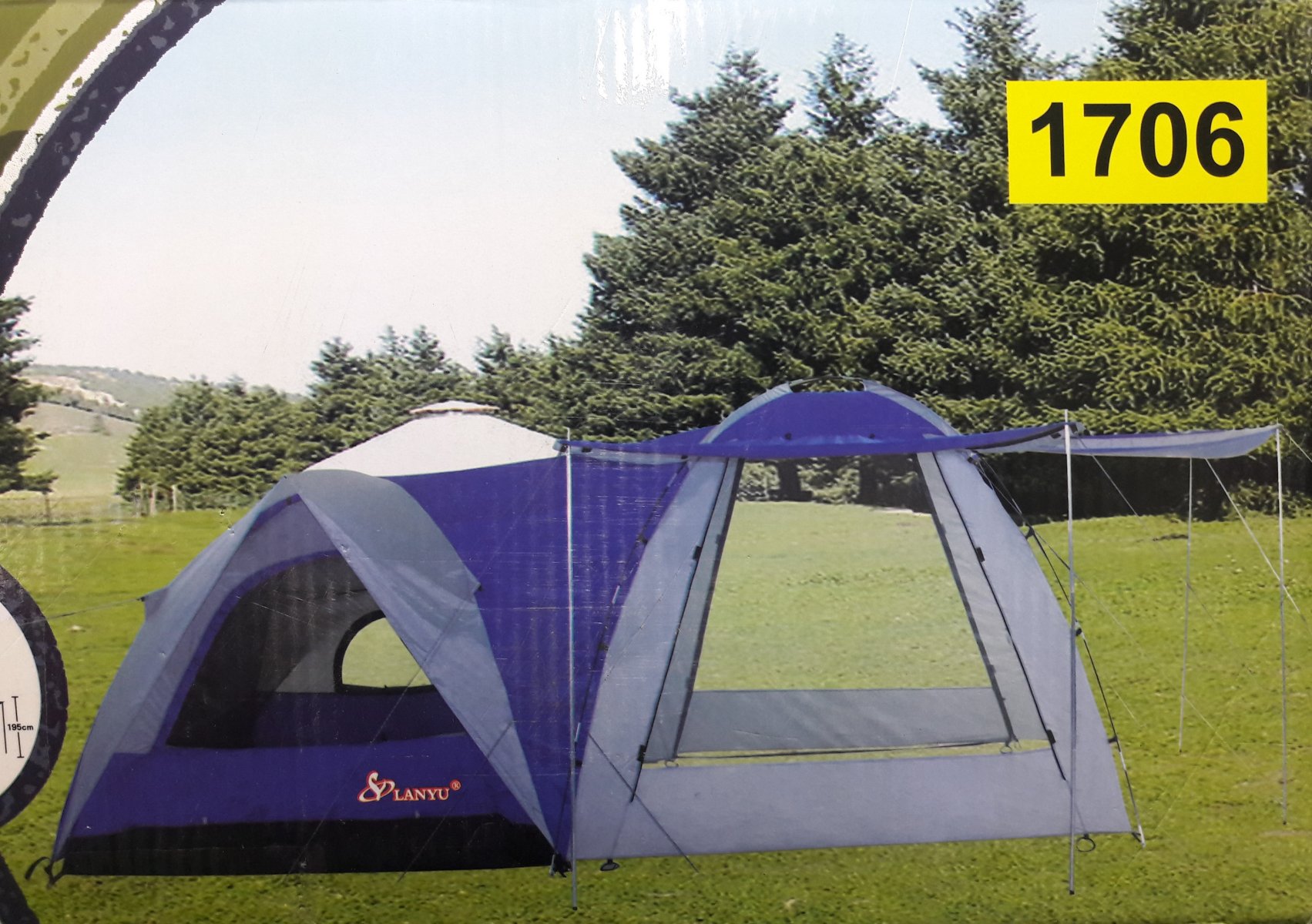 Палатка четырехместная кемпинговая + кухня-шатер Lanyu LY-1706 оптом