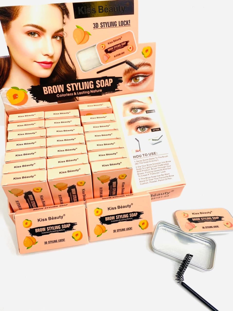 Воск-мыло для бровей Kiss Beauty 3D Styling Look Eyebrow Styling Soap 10г оптом - Фото №6