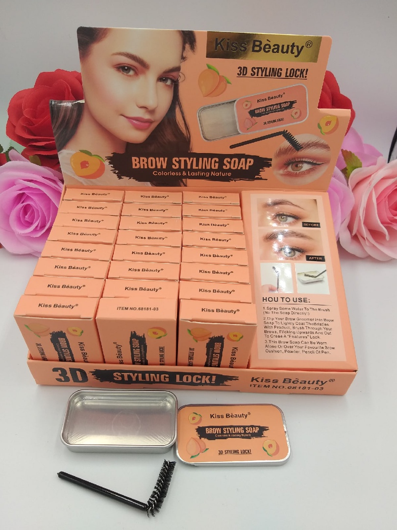 Воск-мыло для бровей Kiss Beauty 3D Styling Look Eyebrow Styling Soap 10г оптом - Фото №3