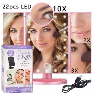 Зеркало для макияжа с подсветкой раскладное Superstar Magnifying Mirror оптом