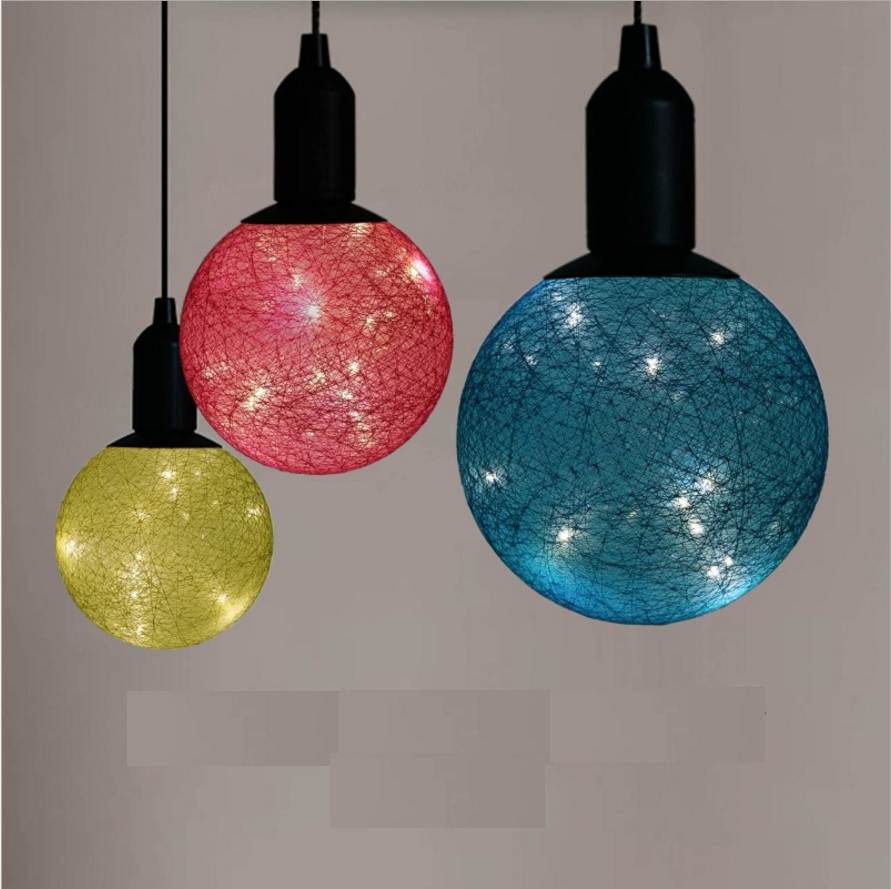 Лампа из хлопка в виде шарика Cotton Ball Lamp Led оптом - Фото №3
