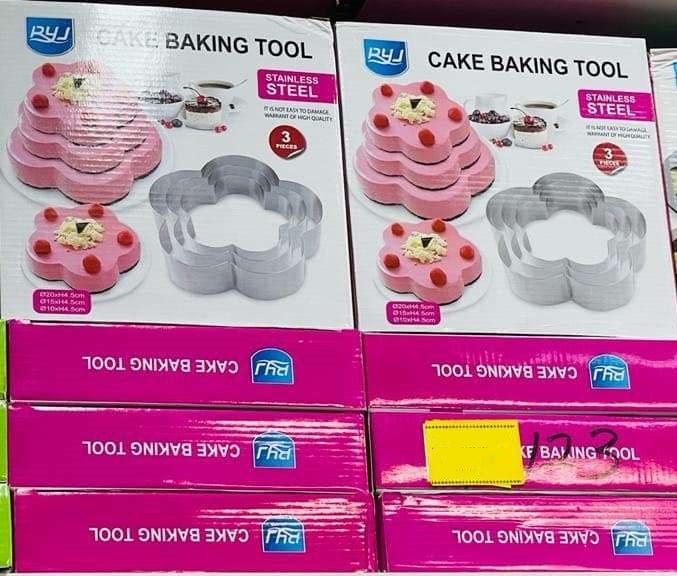 Набор металлических форм для выпечки Cake Baking Tool Цветок 3шт оптом - Фото №4