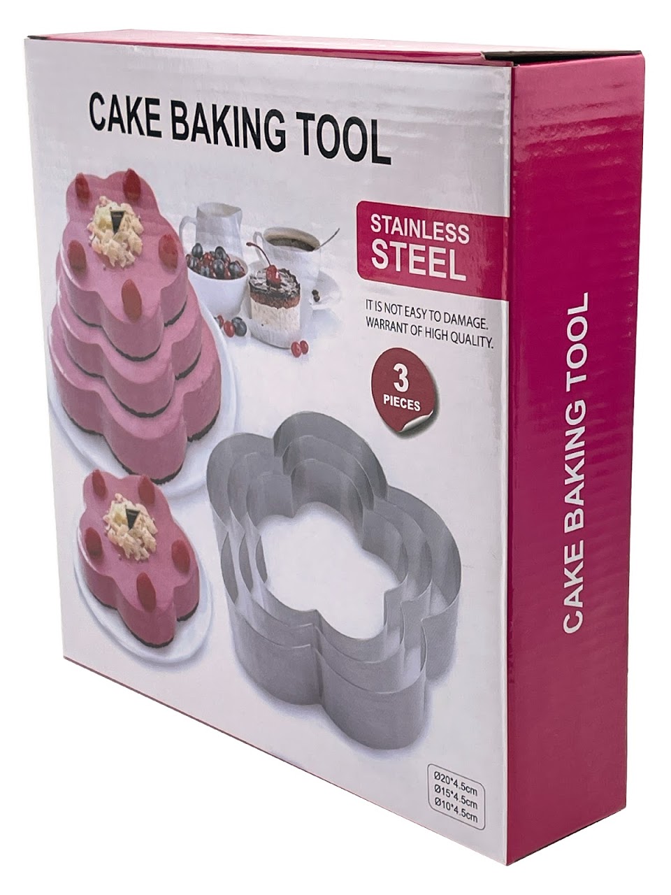 Набор металлических форм для выпечки Cake Baking Tool Цветок 3шт оптом