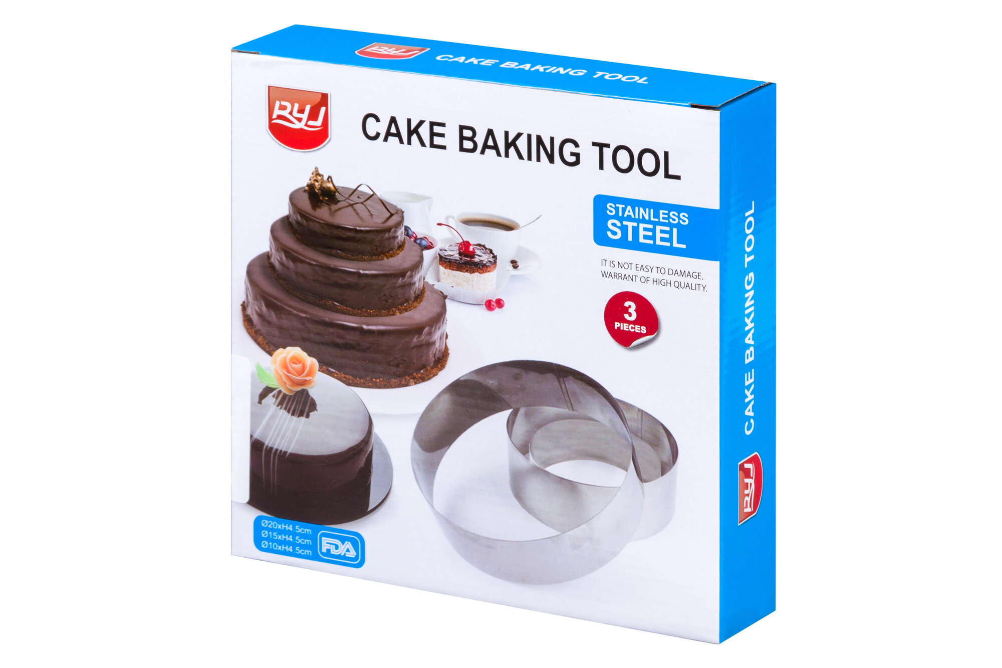 Набор металлических форм для выпечки Cake Baking Tool Круг 3шт оптом