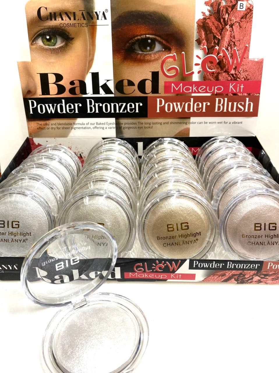 Хайлайтер Chanlanya Baked Glow Makeup Kit Powder Bronzer Powder Blush оптом