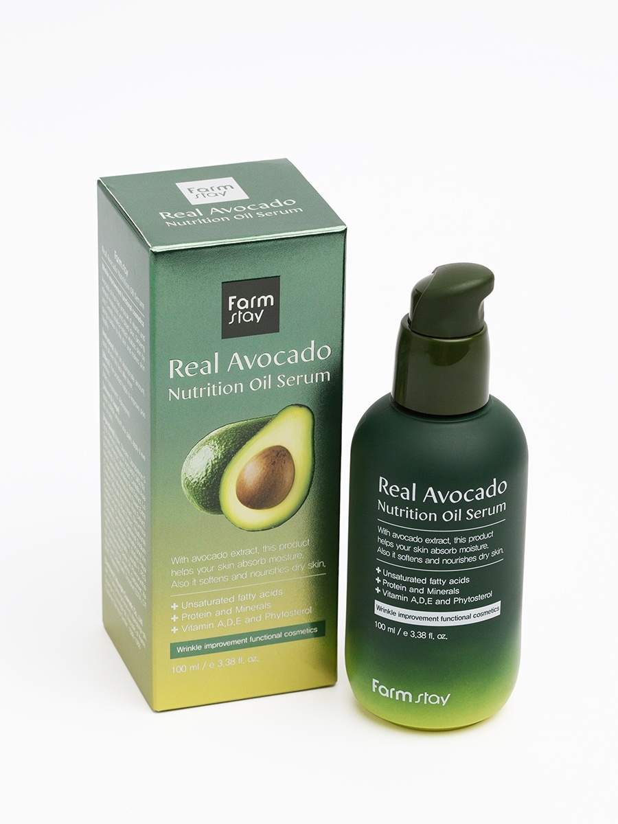 Питательная сыворотка для лица с маслом авокадо Farmstay Real Avocado Nutrition Oil Serum 100мл оптом - Фото №3