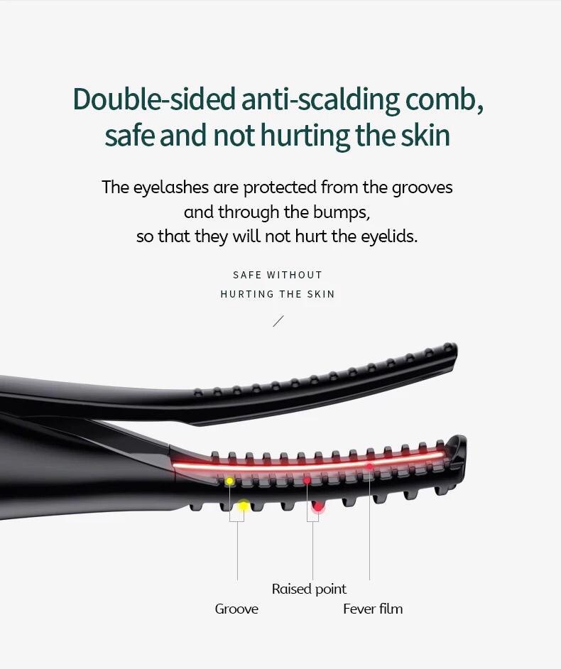 Щипцы для завивки ресниц с подогревом, зажим и расческа Eyelash Curler перезаряжаемый от USB оптом