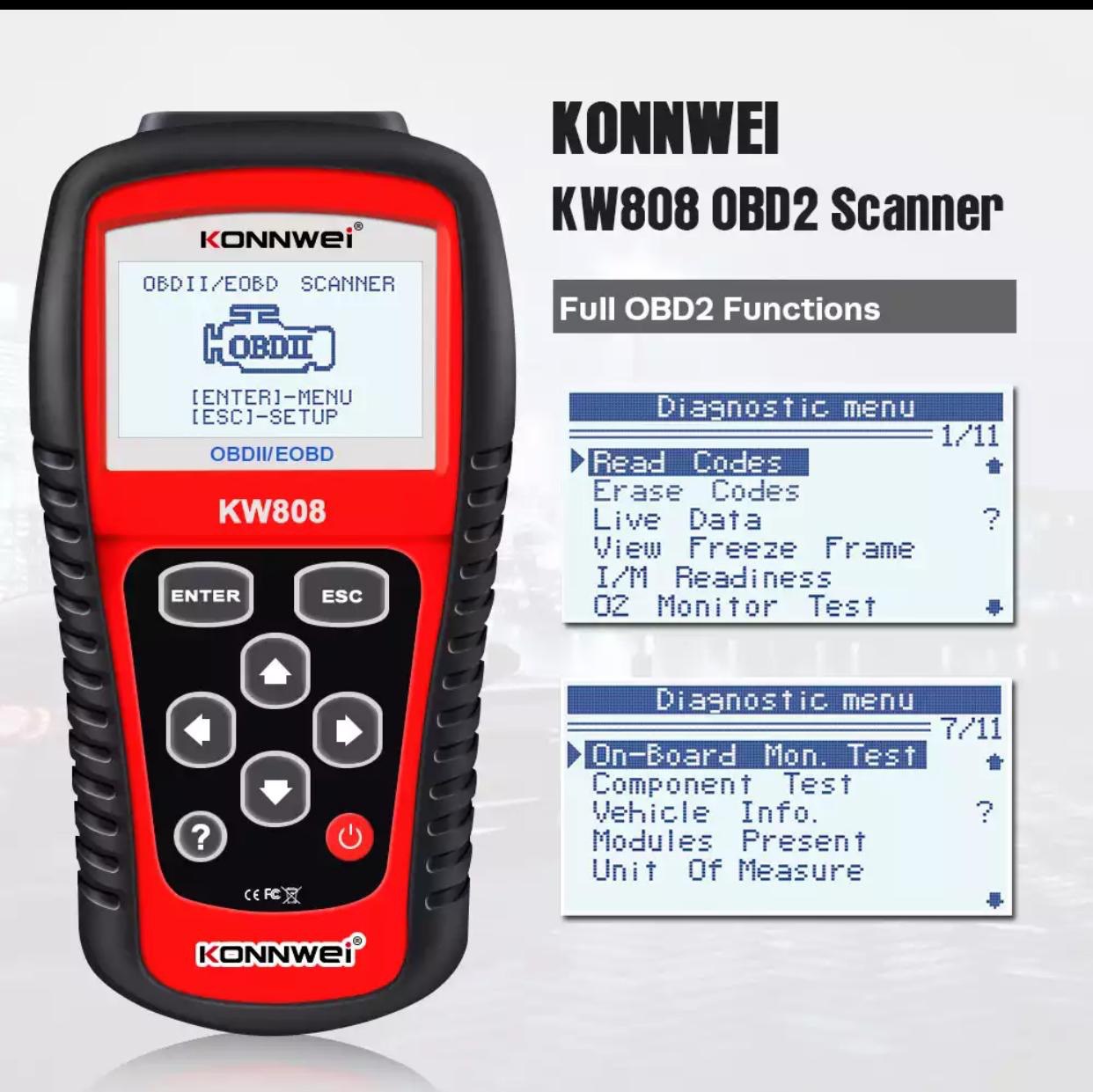 Автосканер диагностический Konnwei KW808 оптом - Фото №2