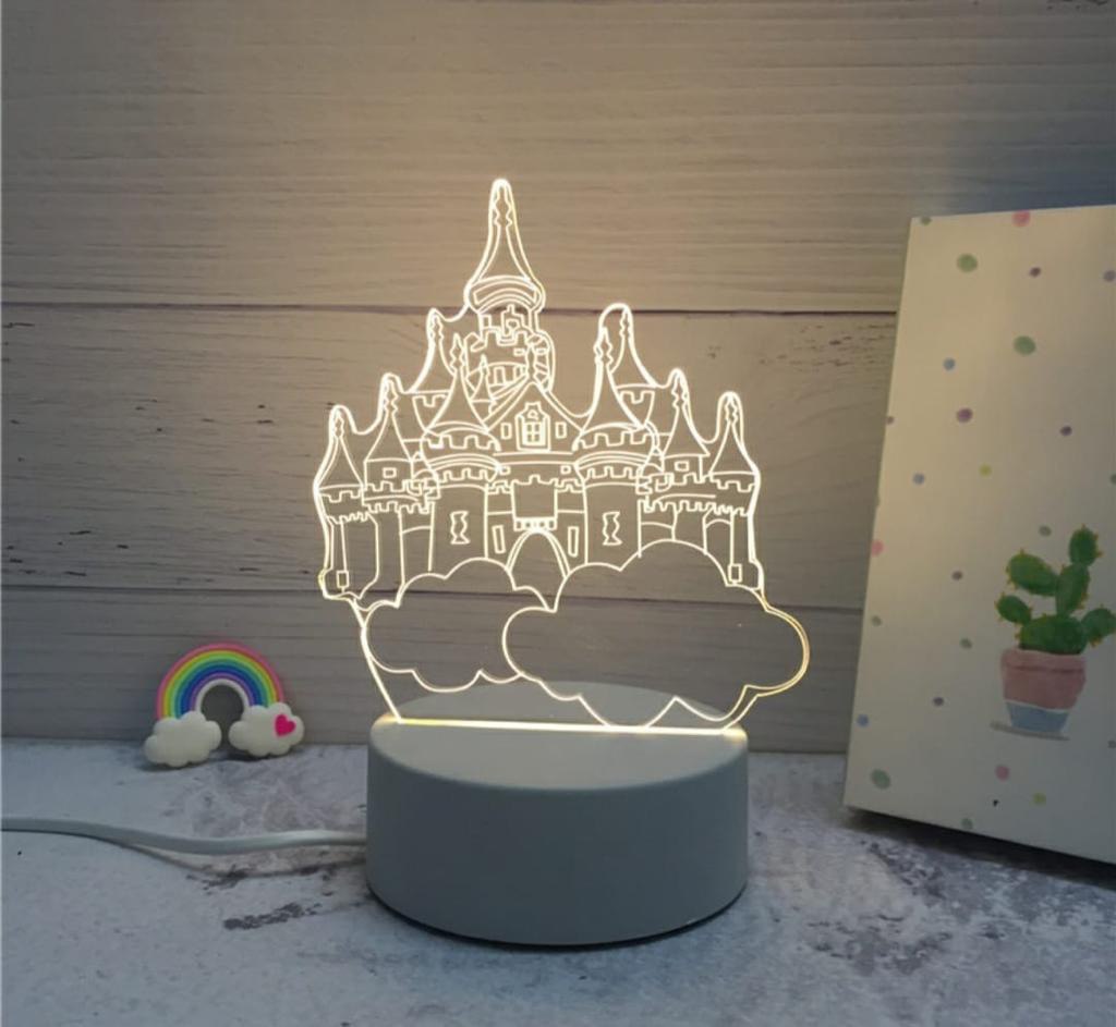 Ночник настольный декоративный 3D LED City Замок в облаках оптом
