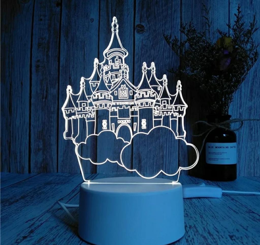 Ночник настольный декоративный 3D LED City Замок в облаках оптом - Фото №2