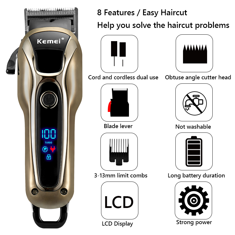 Машинка для стрижки волос Kemei Professional Hair Trimmer KM-1990 оптом