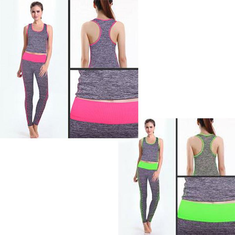 Женский спортивный комплект для йоги и фитнеса Copper Fit Yoga Wear Suit Slimming лосины и топ оптом - Фото №3