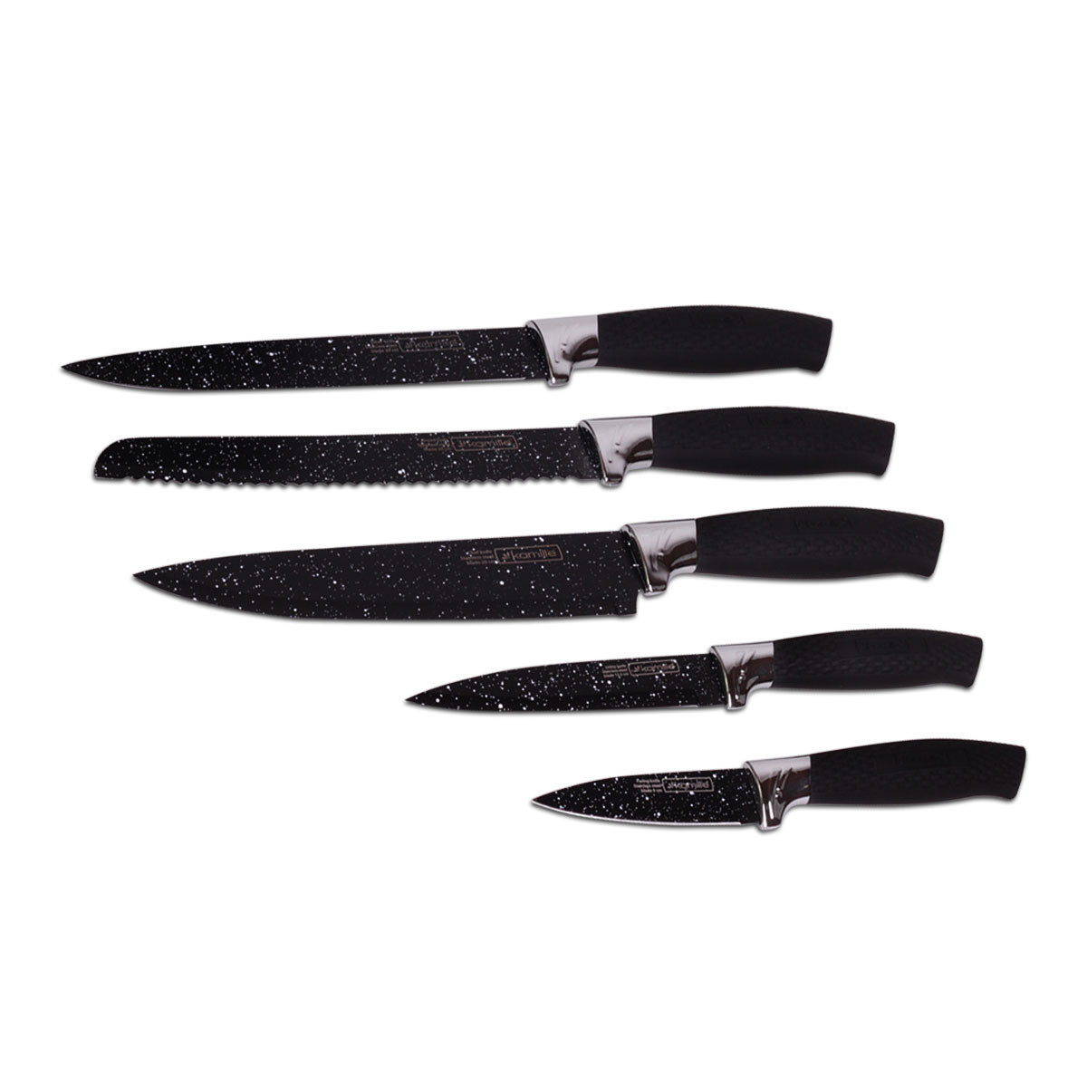 Набор кухонных ножей на подставке Kamille 5131B (5 ножей + подставка) оптом - Фото №7
