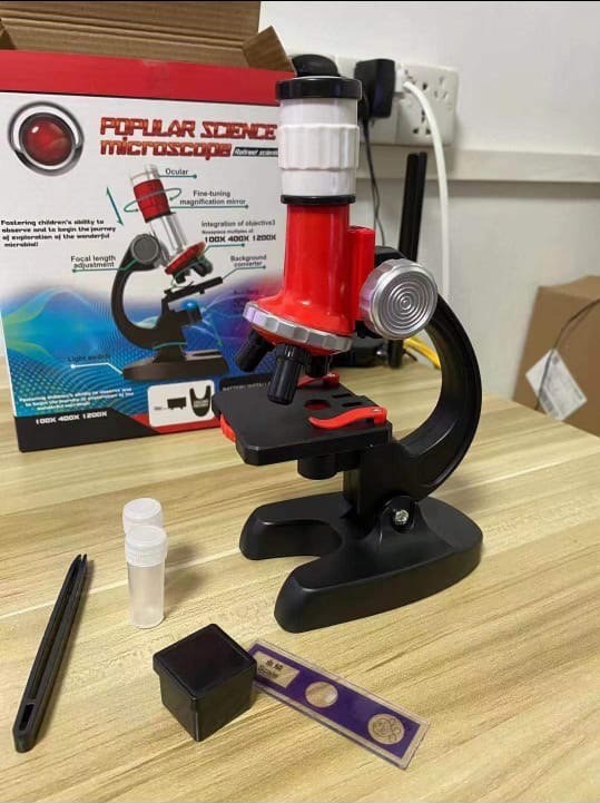 Микроскоп высокого разрешения 1200х для детского развития Popular Science Microscope оптом - Фото №2