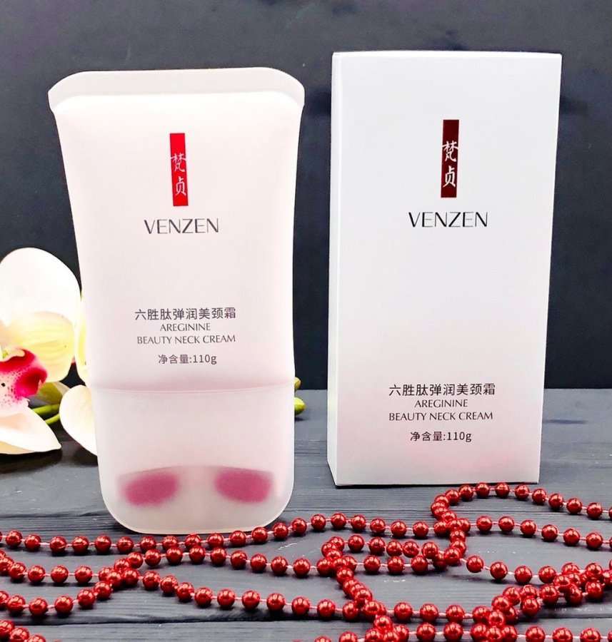 Лифтинг крем для шеи с роликами Venzen Areginine Beauty Neck Cream 110г оптом