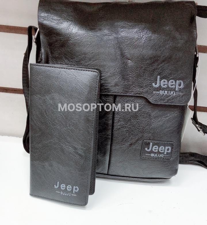 Мужская сумка планшет Jeep Buluo + портмоне оптом