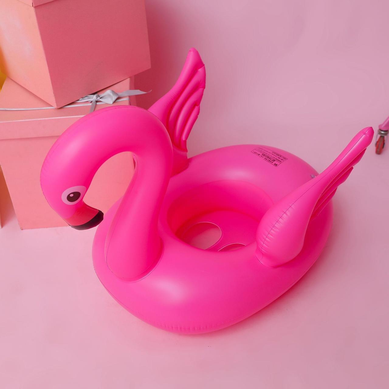 Детский надувной круг Фламинго с крыльями оптом