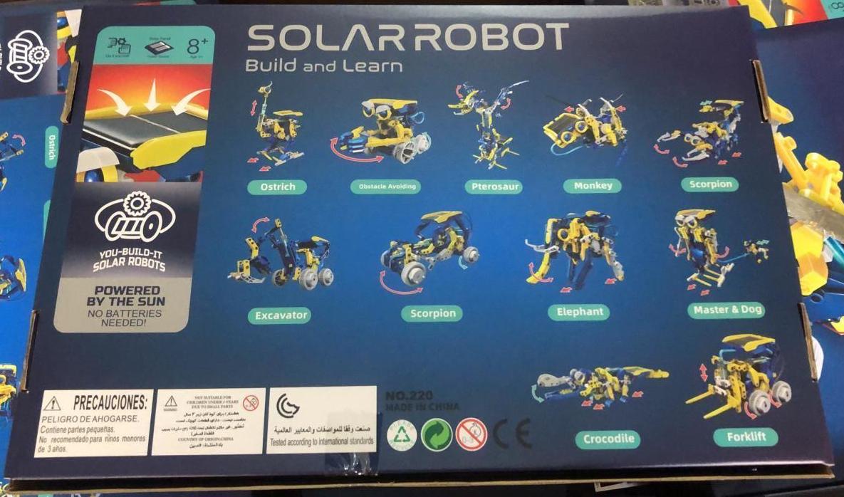 Робот-конструктор на солнечной батарее 11 в 1 Solar Robot build and learn оптом