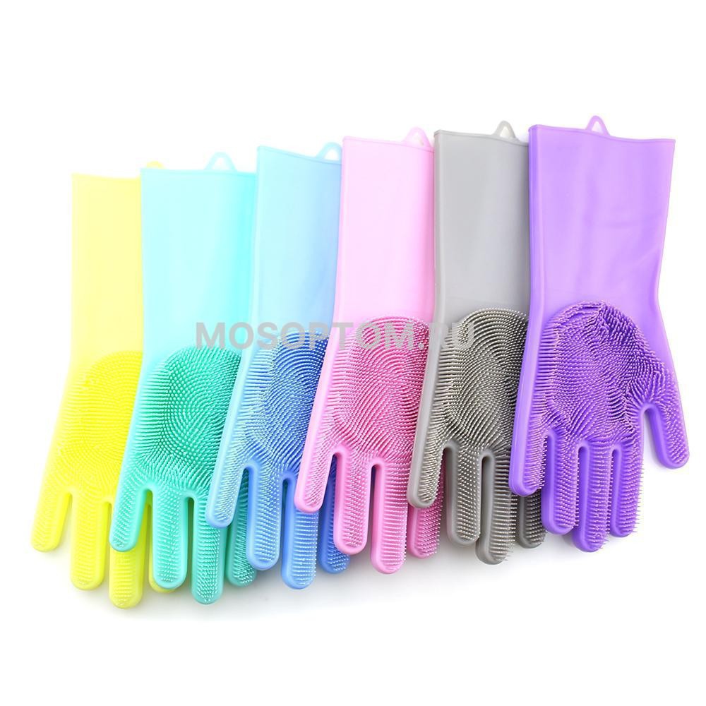 Многофункциональные силиконовые перчатки Magic Brush оптом - Фото №4