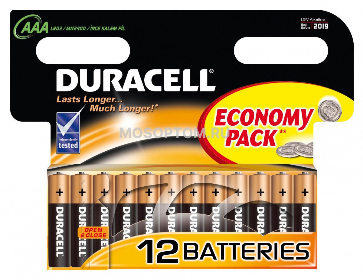 Батарейки Duracell AAA LR03 12 шт (мизинчиковые) оптом