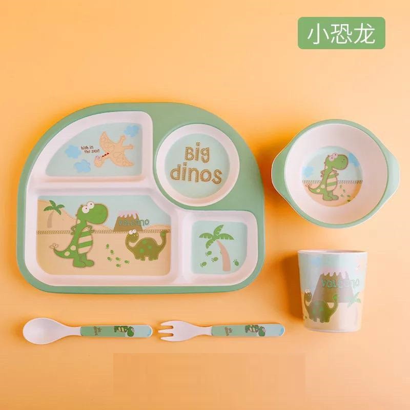 Детская бамбуковая эко посуда из 5 предметов оптом  - Фото №8