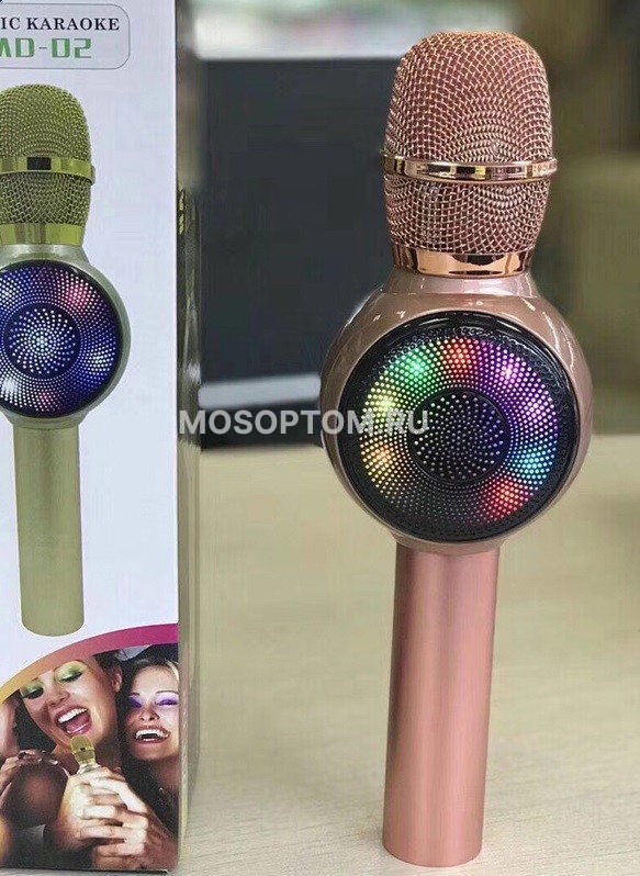 Bluetooth караоке микрофон MD-02 со cветомузыкой оптом