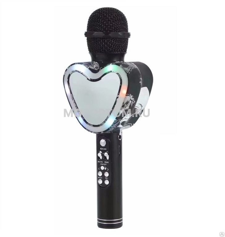 Беспроводной Bluetooth микрофон Q5 зеркальное сердце оптом - Фото №2