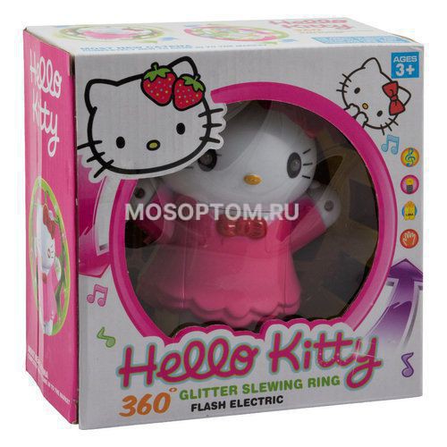 Вращающаяся игрушка 360 Glitter Slewing Ring со звуковыми эффектами Hello Kitty оптом