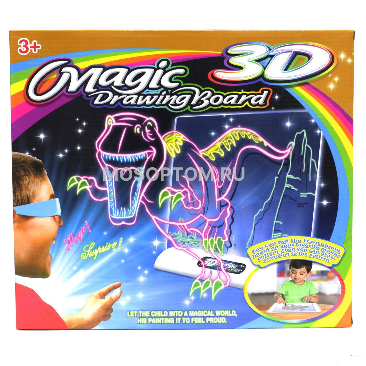 Магическая 3D доска для рисования Magic Drawing Board 3D оптом 